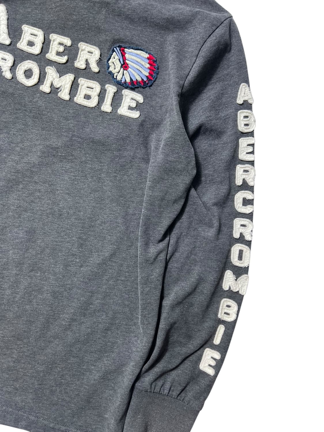 아베크롬비 긴팔 로고 롱슬리브 긴팔티 L 상품이미지3