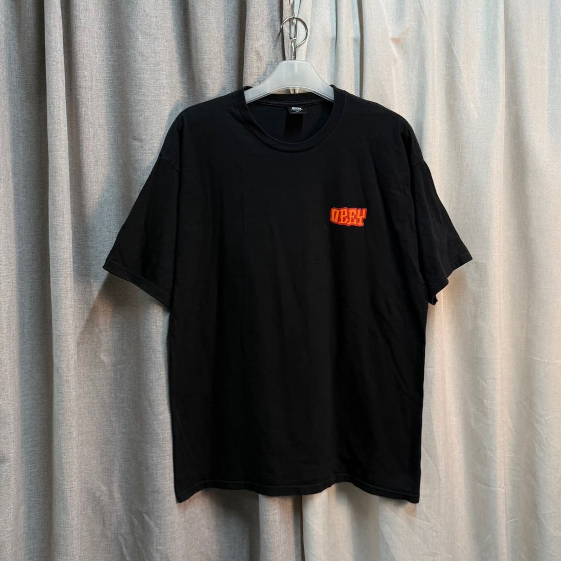 [110] 오베이 OBEY 블랙 반팔 라운드 티셔츠 상품이미지3