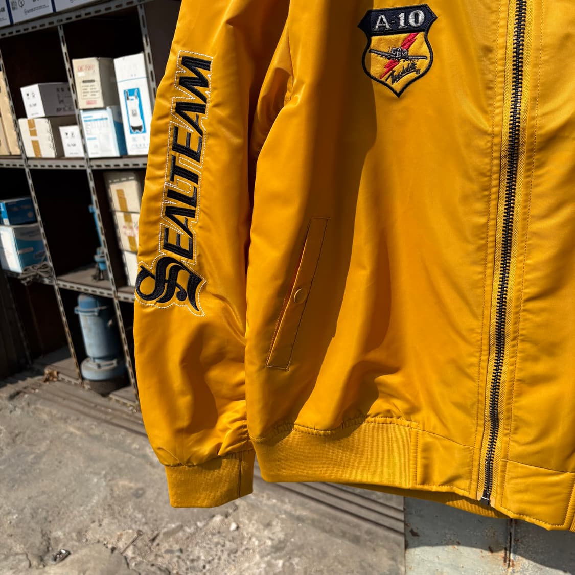 빈티지 에어포스 패치 봄버 상품이미지3