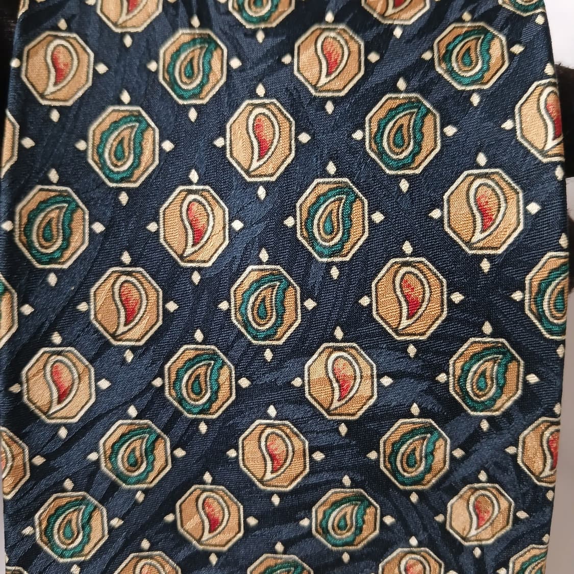 미쏘니 실크 네이비 기하 넥타이 9.5cm A+~A등급 A19503
 상품이미지7