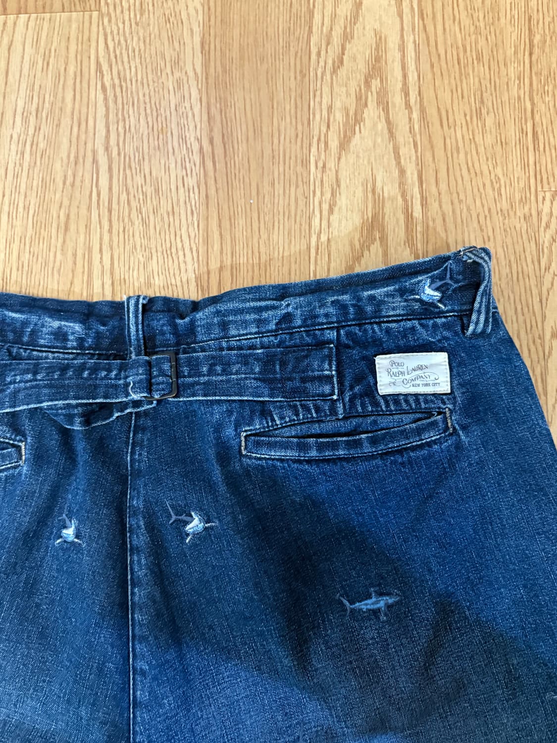 폴로 랄프로렌 상어 자수 데님 쇼츠 상품이미지4