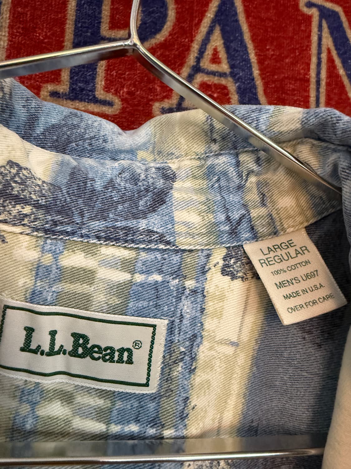 L.L.Bean Leaf pattern shirts L size 상품이미지3