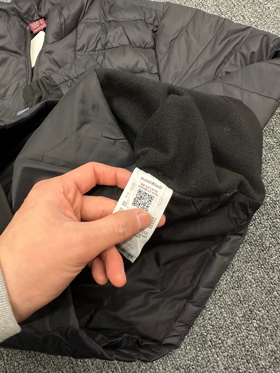 XL) 몽벨 경량패딩 블랙 상품이미지10