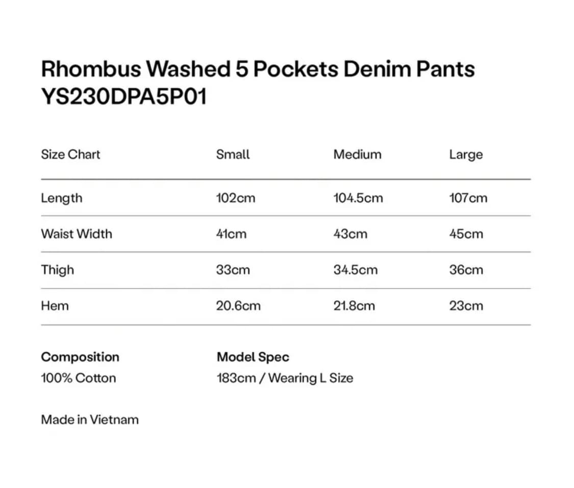 Rhombus Washed 5 Pockets Denim Pants 상품이미지10