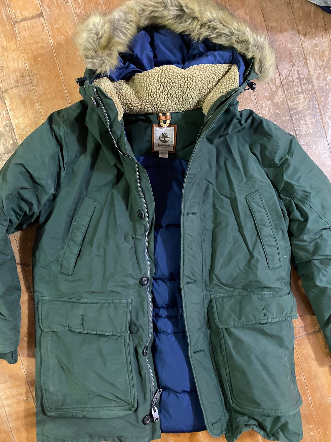 Timberland 다운 올리브그린 파카 XL 상품이미지1