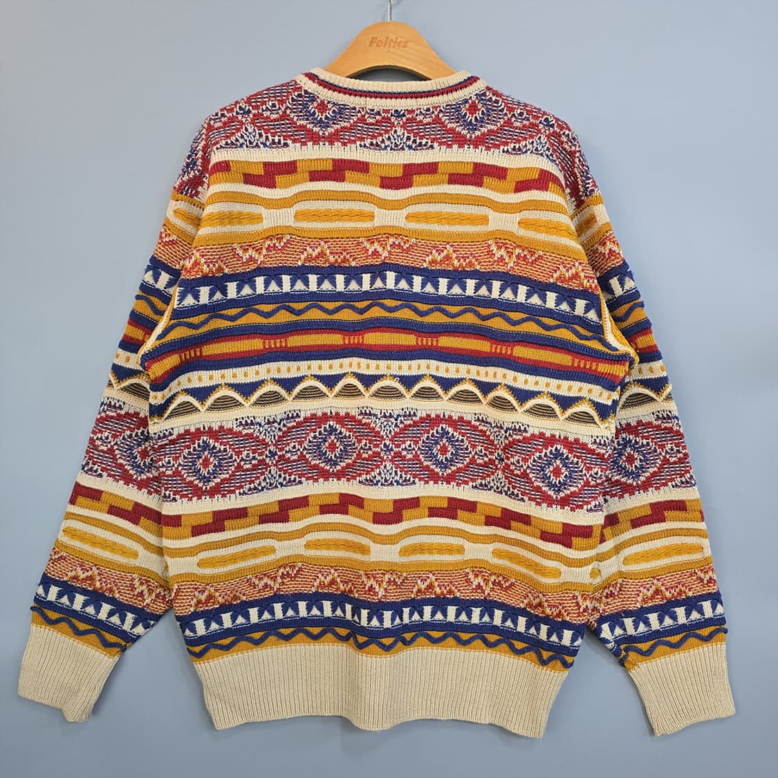 90's 아틀란티스(ATLANTIS) 빈티지 패턴 니트 스웨터 추천 L 상품이미지5