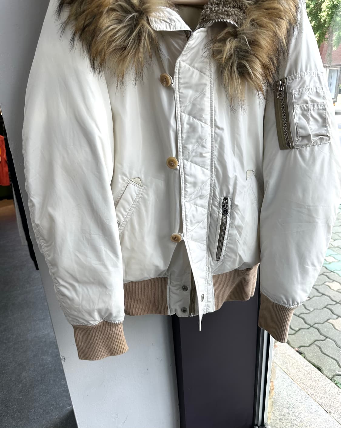 L/ 디젤 MA-1 나일론 퍼 패딩점퍼 상품이미지4