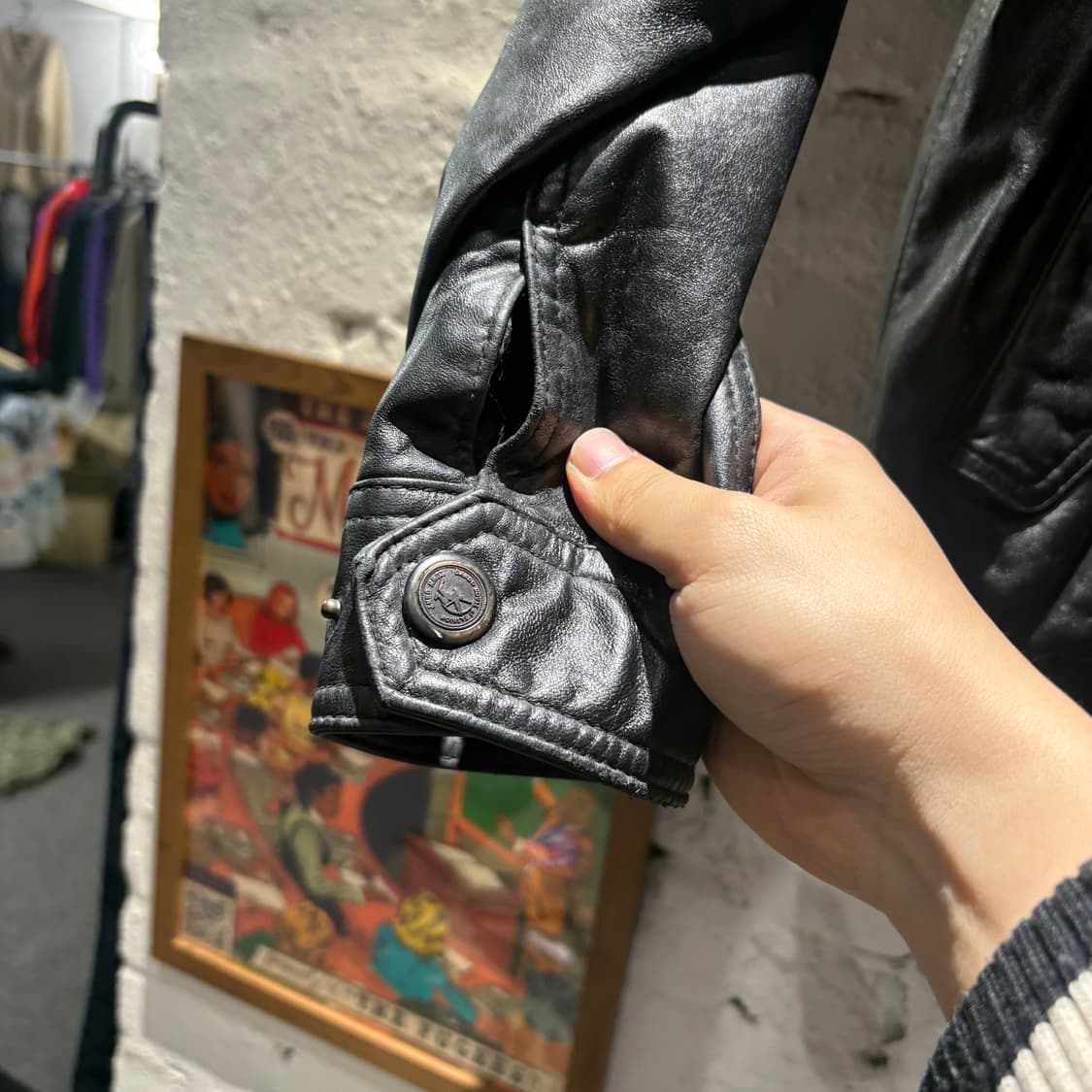 빈티지 양가죽 100% 봄버 자켓 상품이미지4