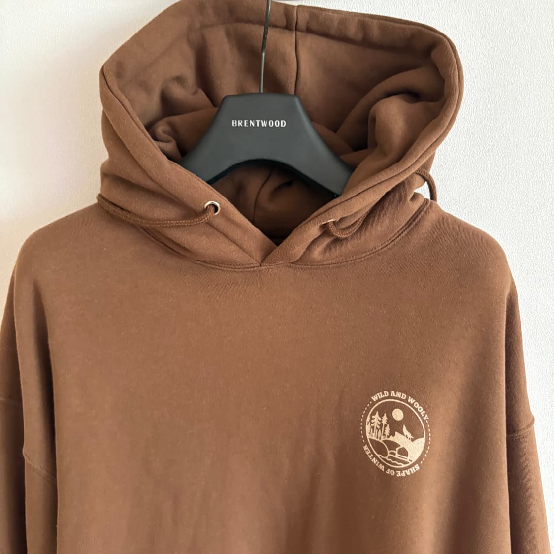 언더베이스 브라운 프린팅 후드티 M 상품이미지3