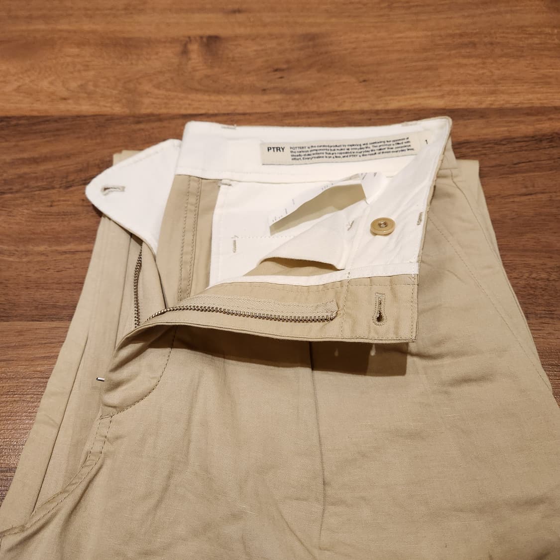 포터리 Two Pleated Wide Chino Pants Light B 상품이미지7