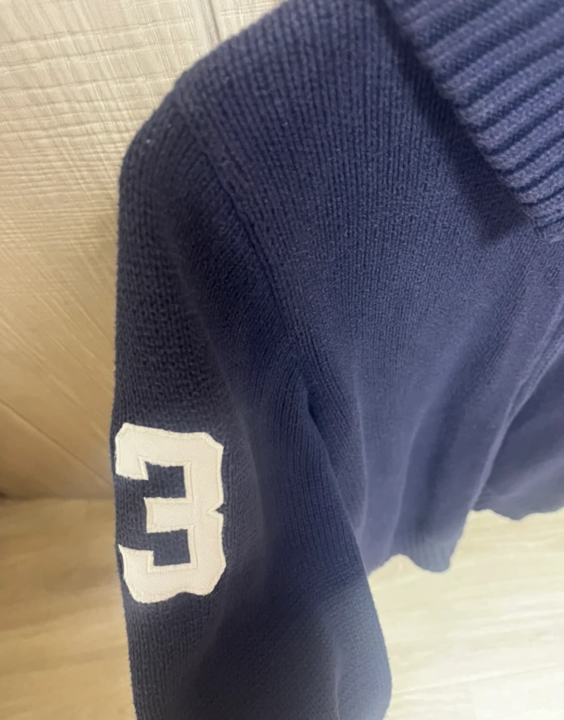 정품 폴로랄프로렌 빅포니 네이비 니트집업 상품이미지2