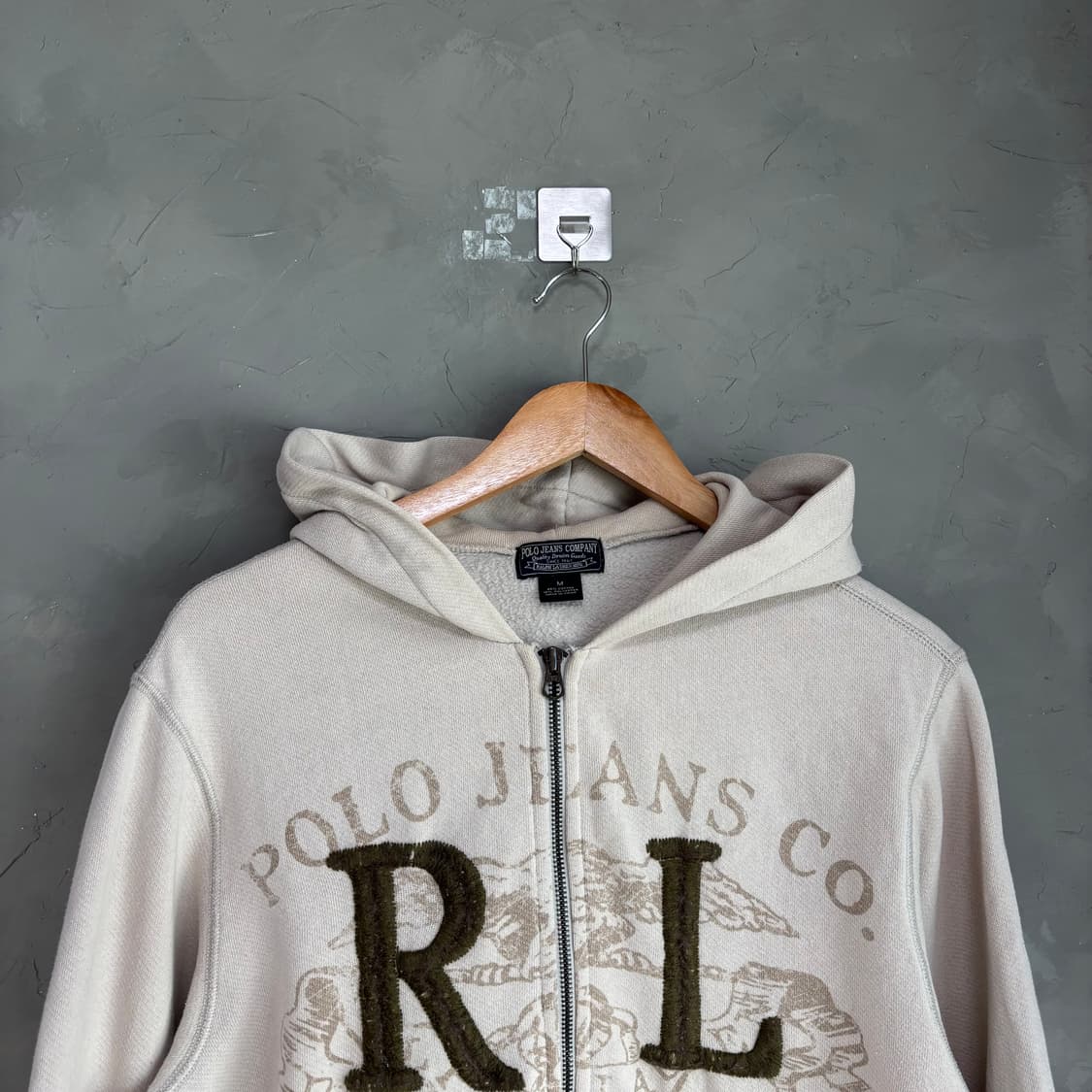 폴로 랄프로렌 빅로고 후드집업 베이지 상품이미지2