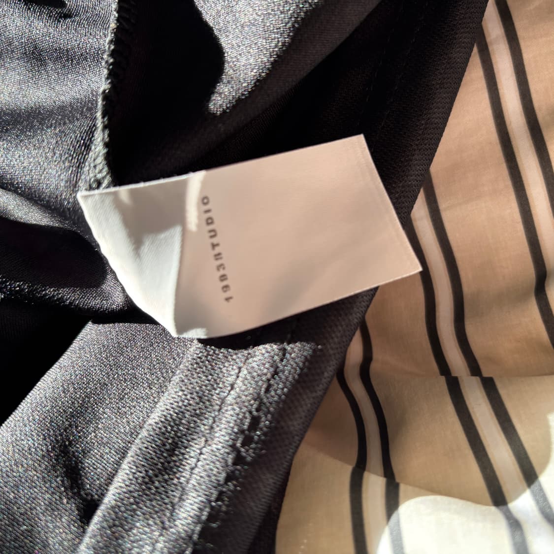 1993STUDIO 검정 체크 긴팔 티셔츠(free) 상품이미지3