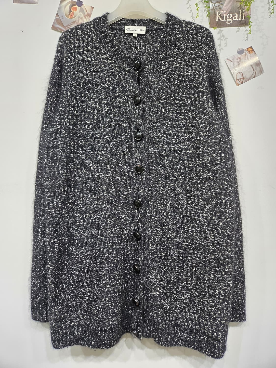 디올 블랙 믹스 컬러 롱 가디건 상품이미지3