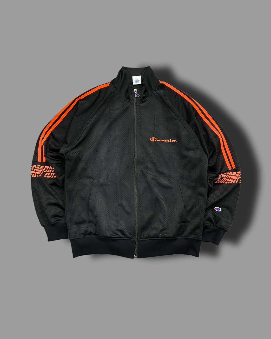 챔피온 제펜 오렌지 블랙 트랙탑 져지 L 상품이미지4