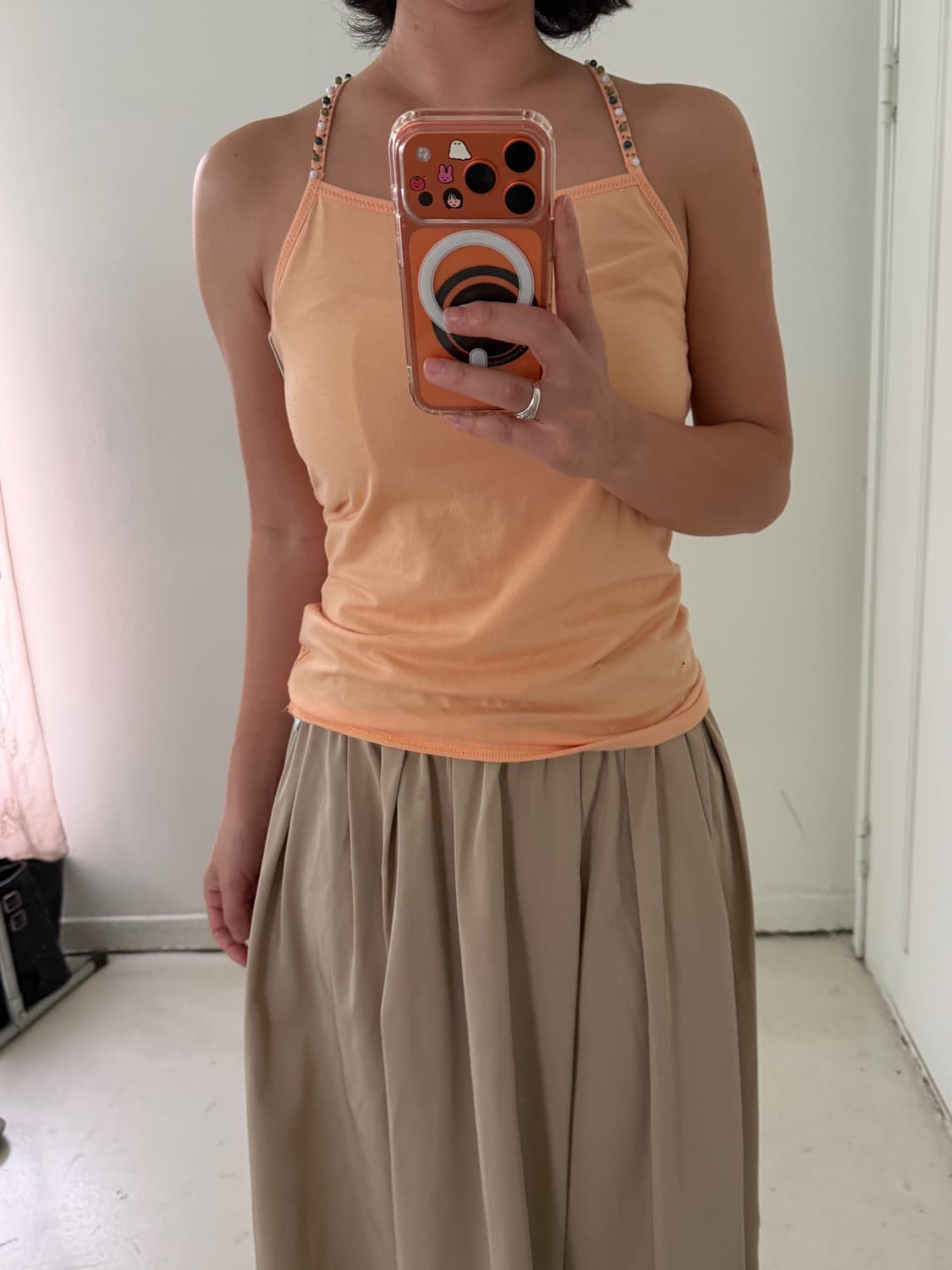 일본빈티지 모리 비즈 슬리브리스리 민소매 상품이미지2