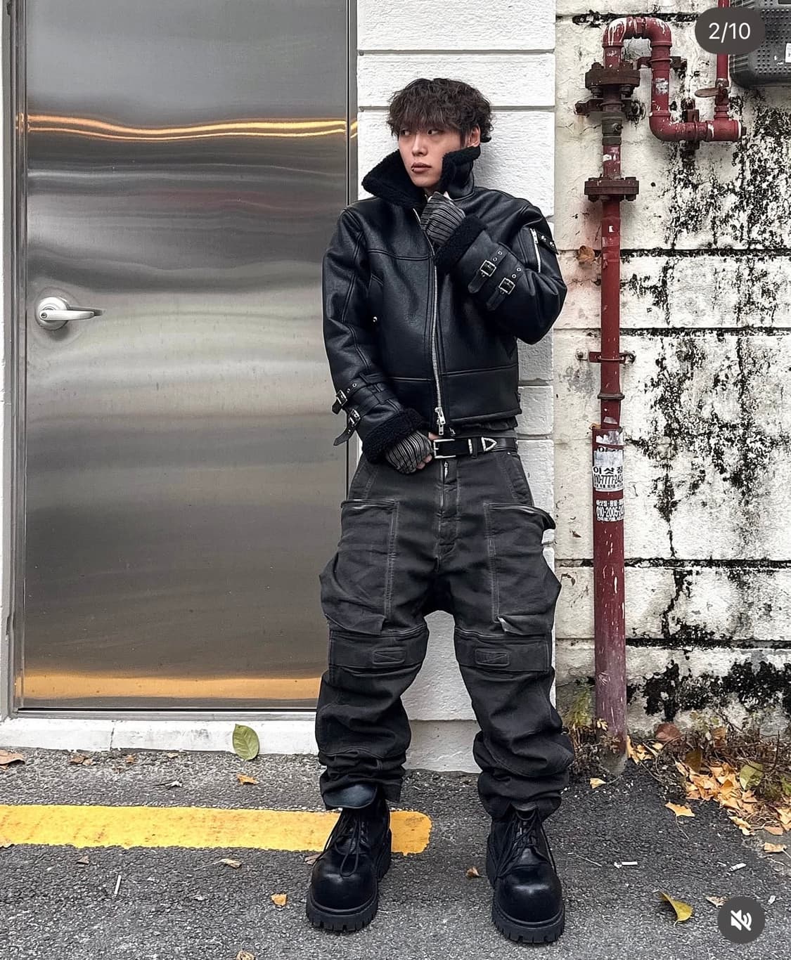 알렌느 3D 벨티드 폭스 시어링 무스탕 2사이즈 상품이미지4