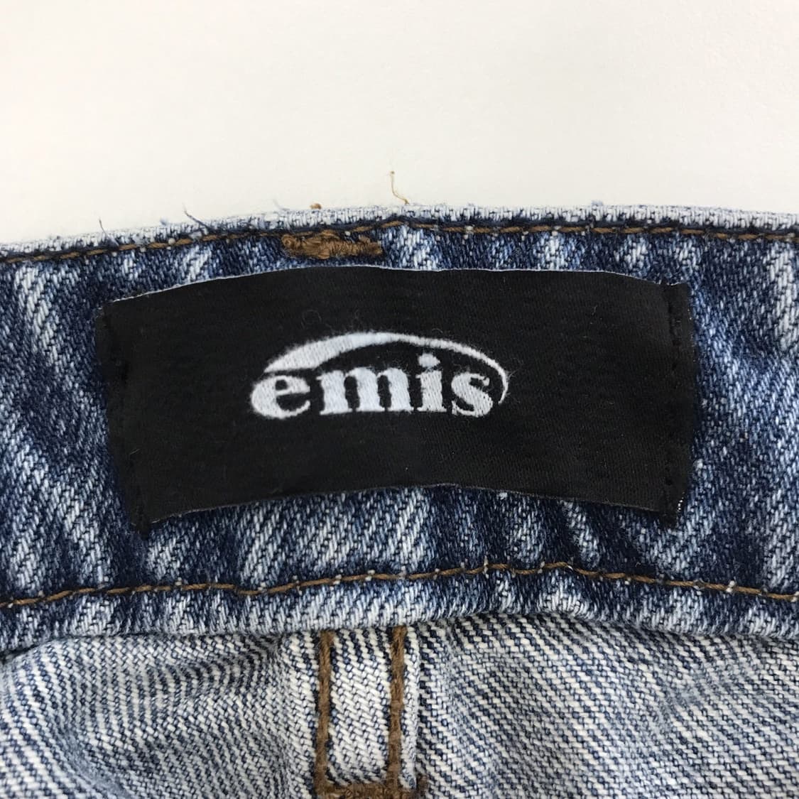 EMIS 이미스 가죽탭 스트레이트 청바지 [L] 상품이미지6