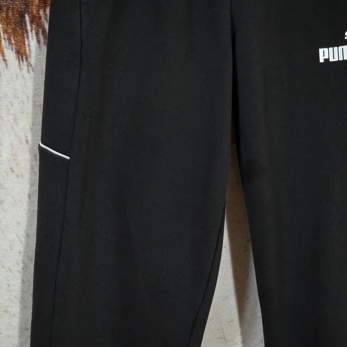 퓨마 블랙 코튼 약기모 조거 팬츠 상품이미지3