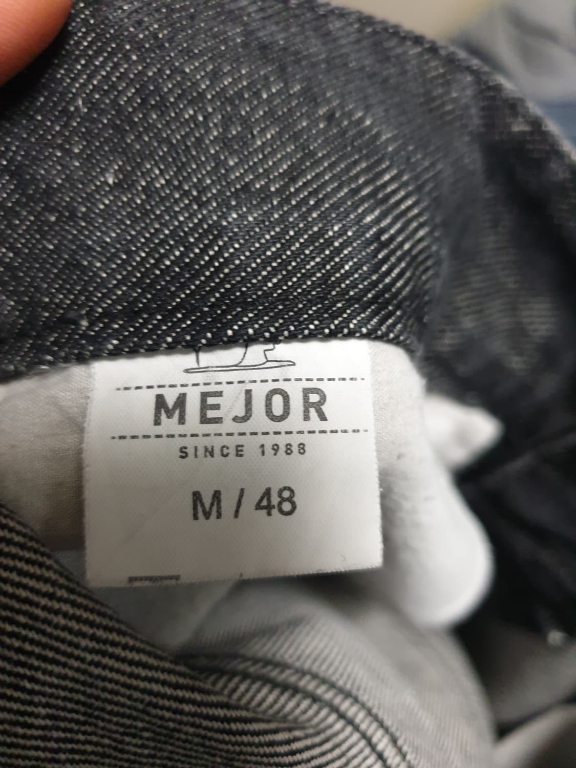 MEHOR 밑단턴업 데님팬츠 흑청 (M) 상품이미지6