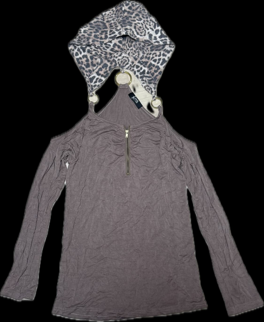 호피 링 오프숄더 탑 상품이미지1