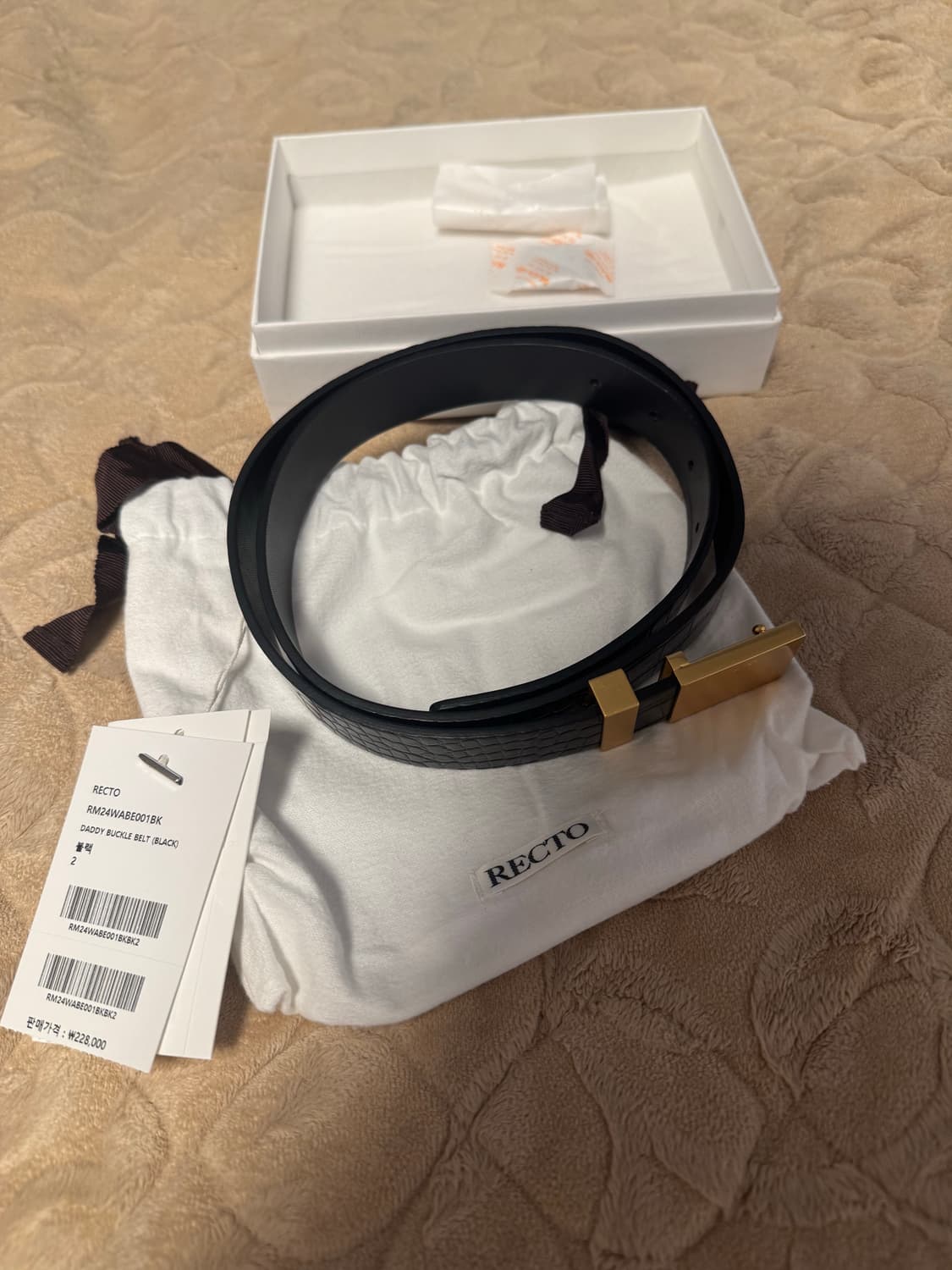 렉토 대디 버클벨트 블랙 2size 상품이미지2