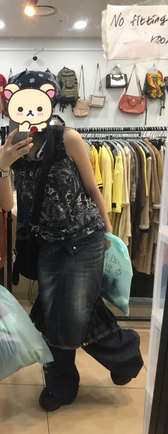 데님 워싱 머메이드 스커트 상품이미지4