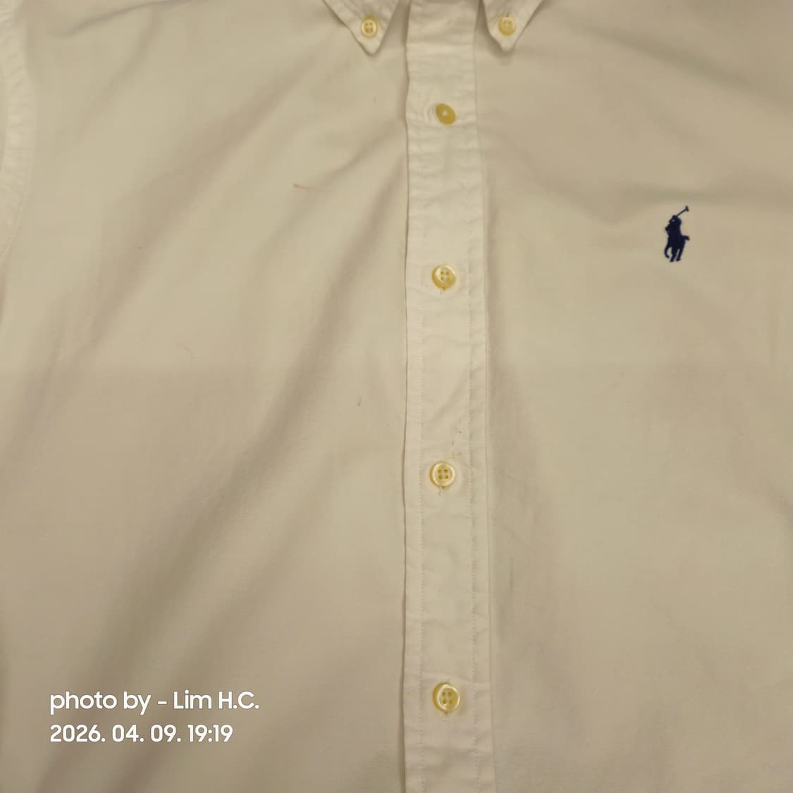 폴로 랄프로렌 클래식핏 화이트 셔츠 XL 상품이미지3