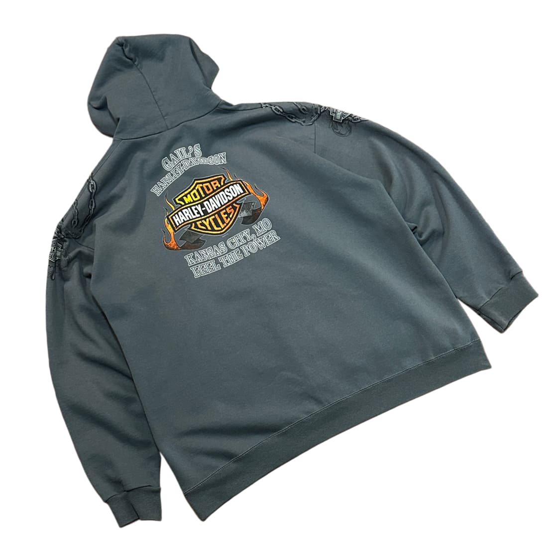 할리데이비슨 플레임 후드집업 (2XL-3XL) 상품이미지1