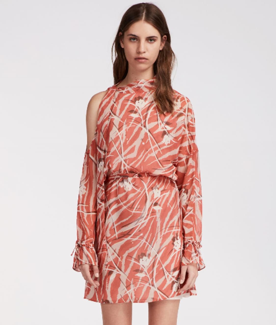 올세인츠 닐라 카즈노 드레스(한쪽 오프숄더) 상품이미지1