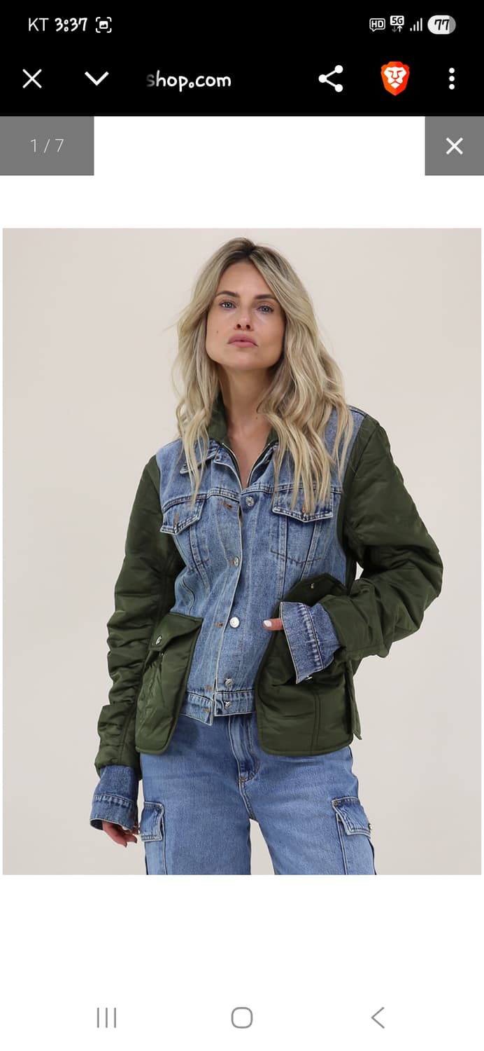 빈티지 여성 마원 항공자켓 데님자켓 믹스 프리 상품이미지8