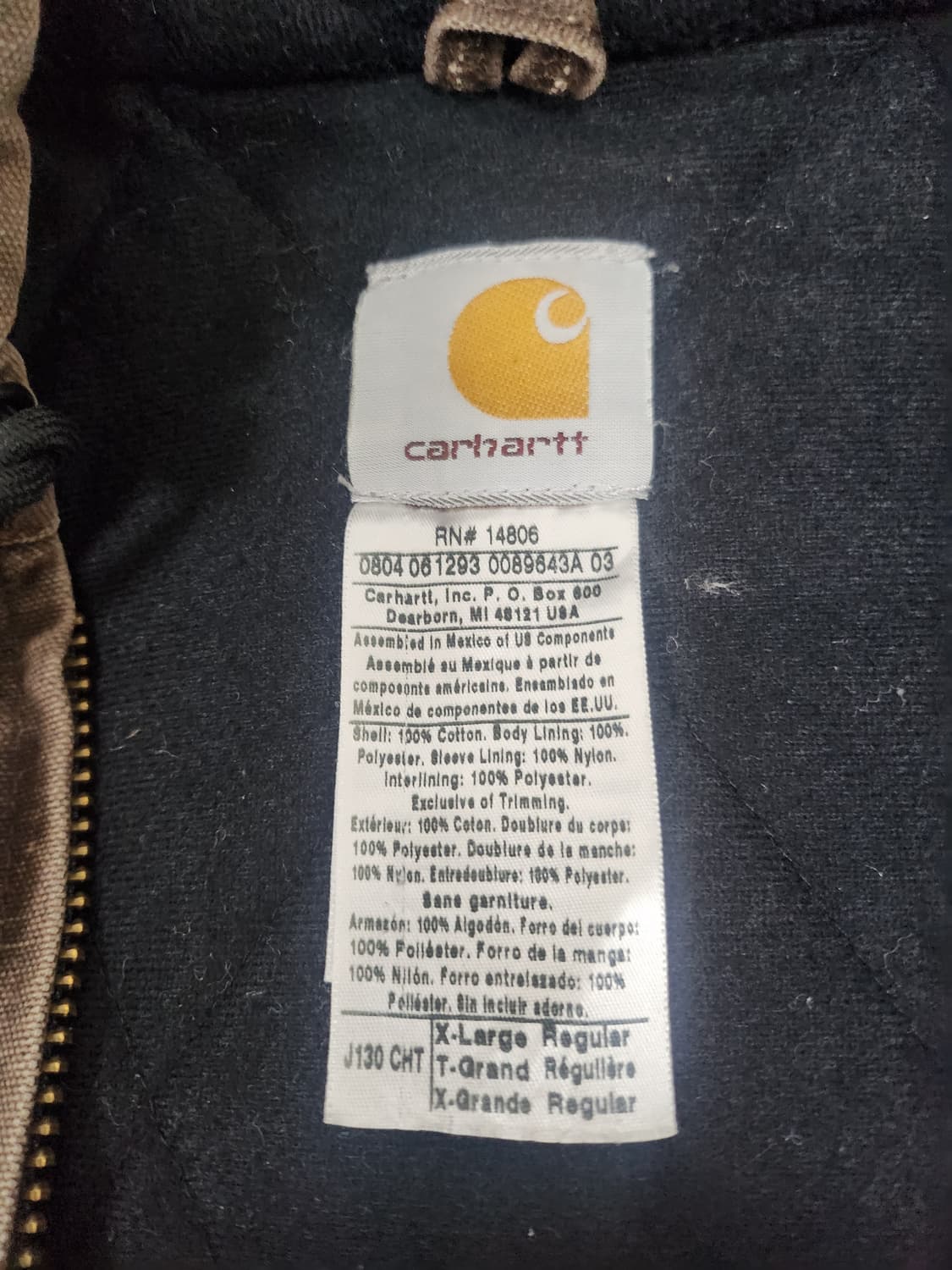 칼하트 j130 cht XL  상품이미지5