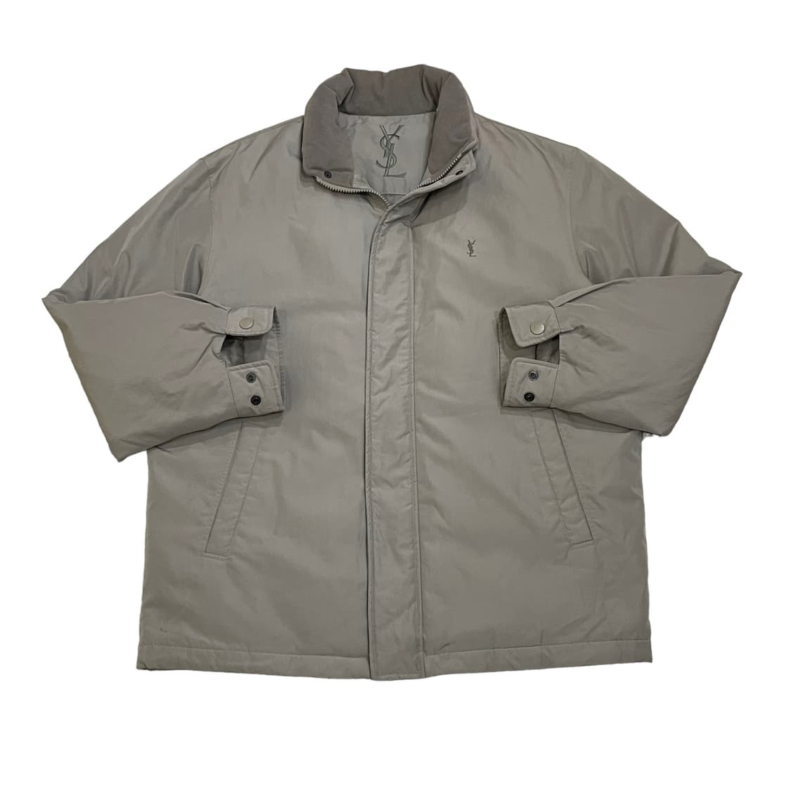 YSL 입생로랑 오트밀 베이지 빅로고 패딩 상품이미지2