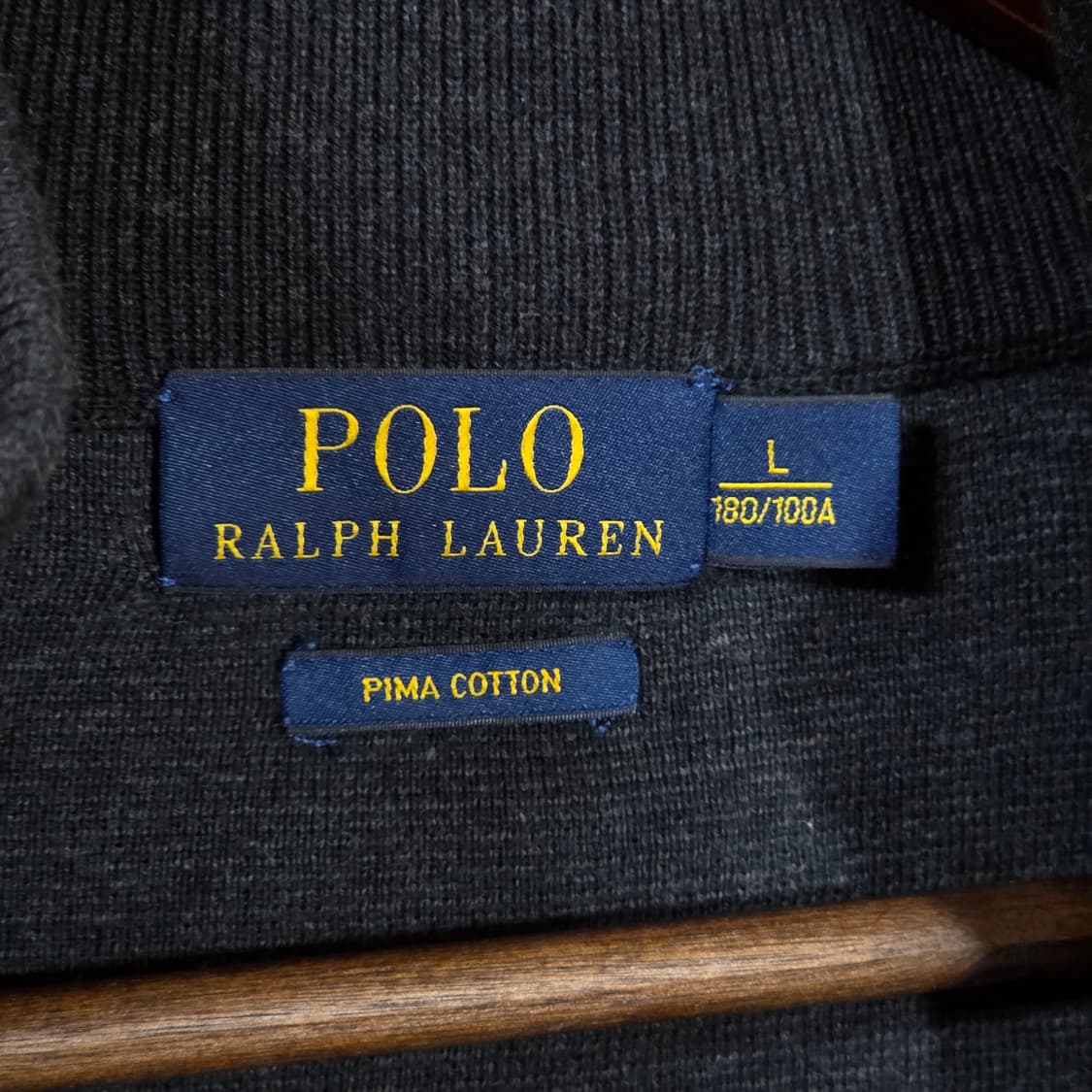 폴로 랄프로렌 차콜 투웨이 니트 집업 상품이미지7