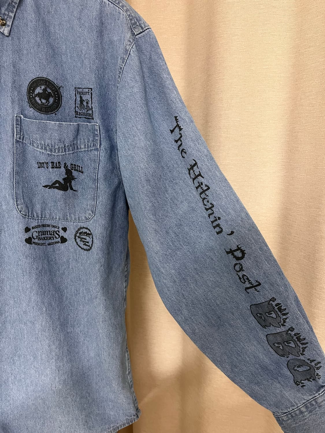 Port and company 미국 빈티지 데님셔츠 상품이미지3