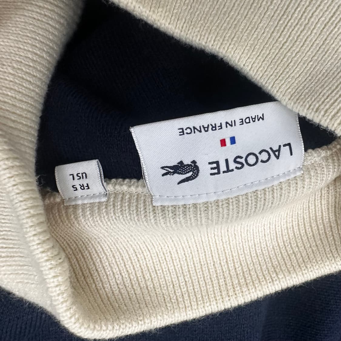 라코스테 스웨터 니트 투톤 네이비 L 상품이미지7