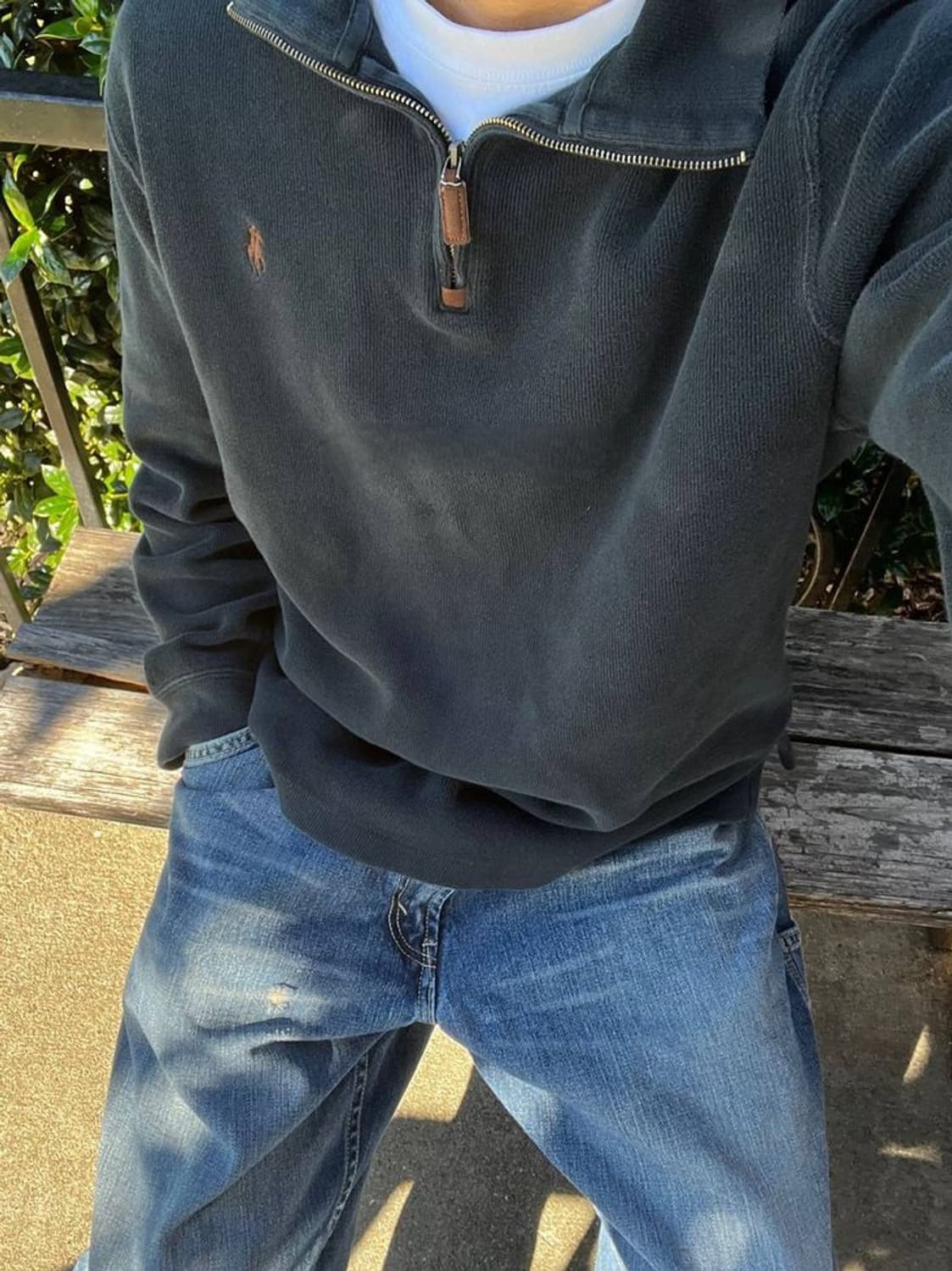 폴로랄프로렌-클래식 에스터이트 리브 쿼터 지퍼 풀오버 스웨터 다크 그레이 상품이미지6