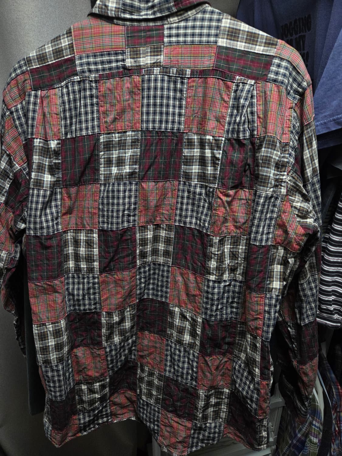 폴로 랄프로렌 패치워크 체크 셔츠 커스텀핏 xl 상품이미지2