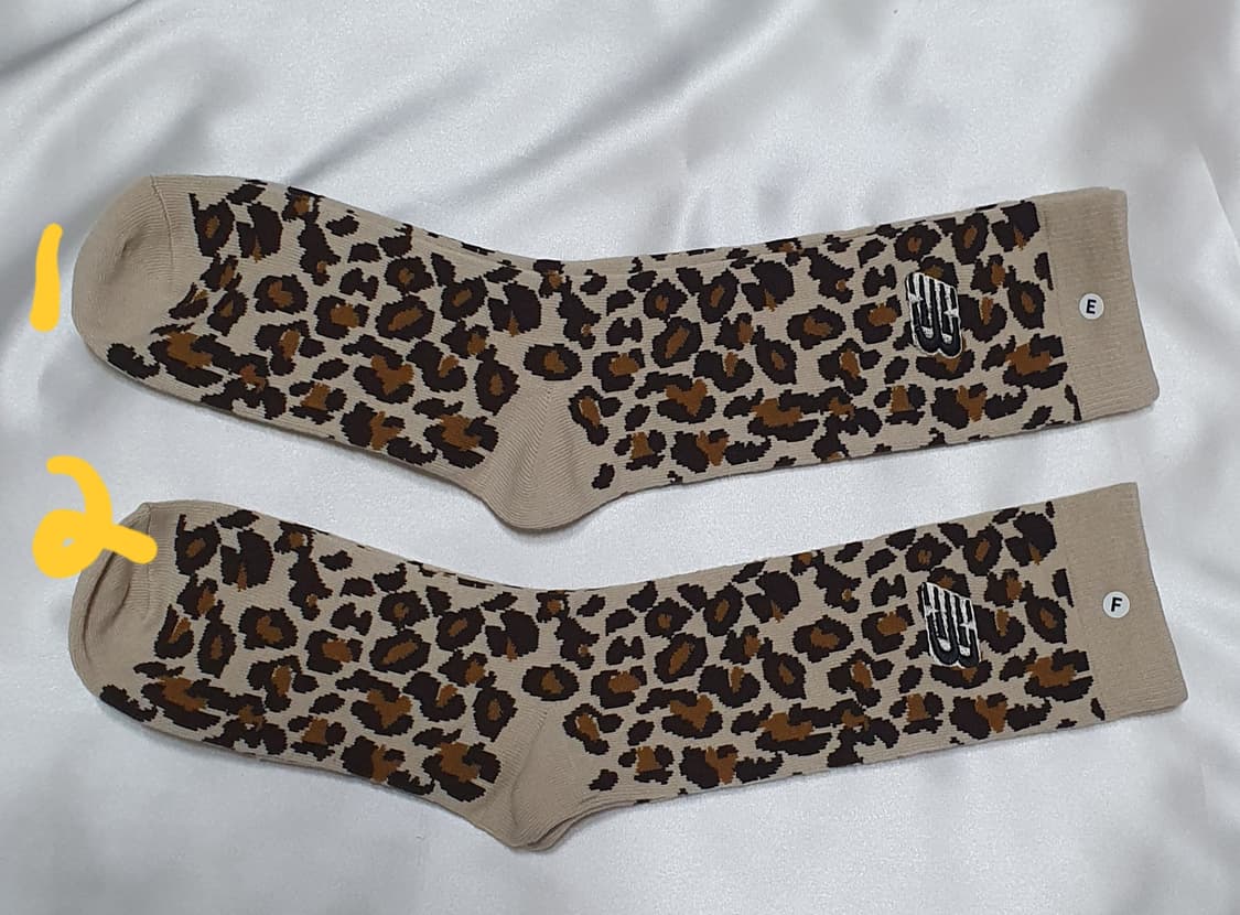 호피 레오파드 브라운 블랙 뉴발란스 양말 상품이미지1