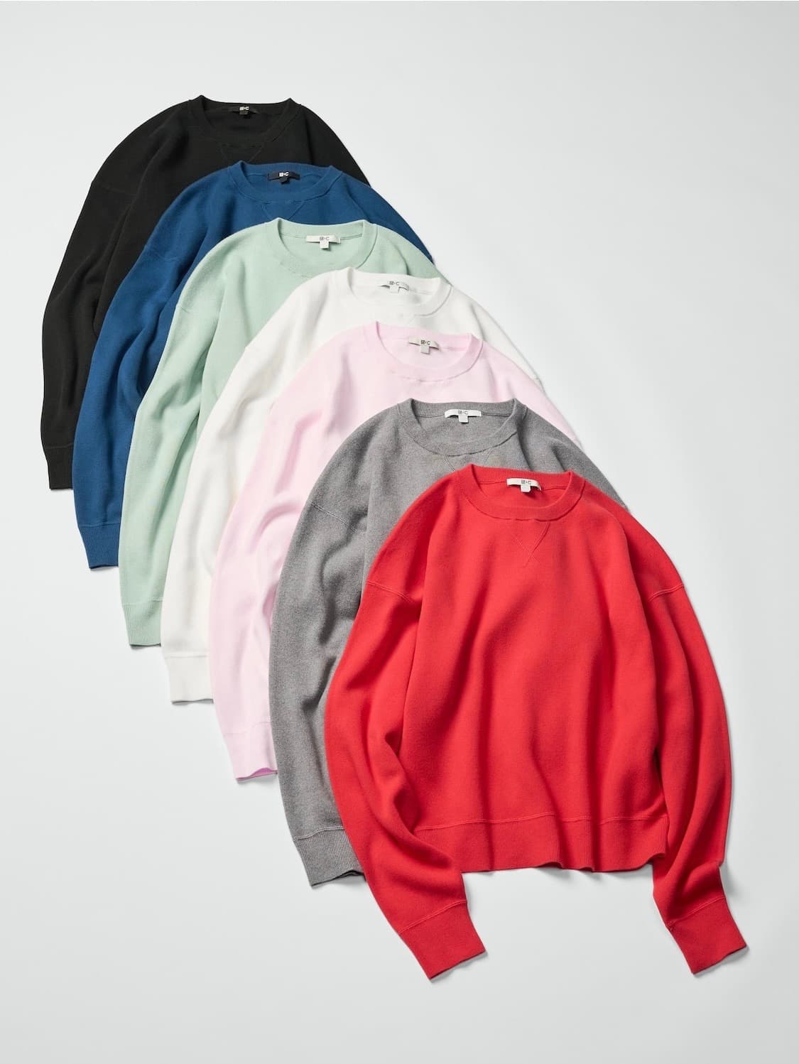 유니클로 스무드코튼크루넥스웨터 라이트 그린 상품이미지2