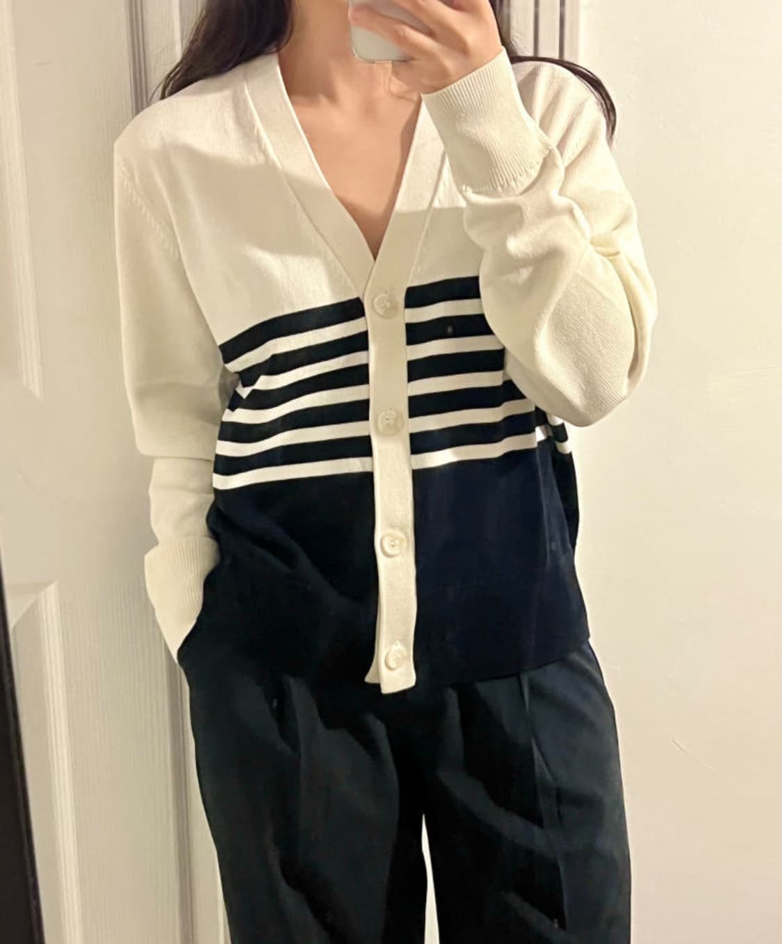 코스 스트라이프 가디건 S 새상품 상품이미지2