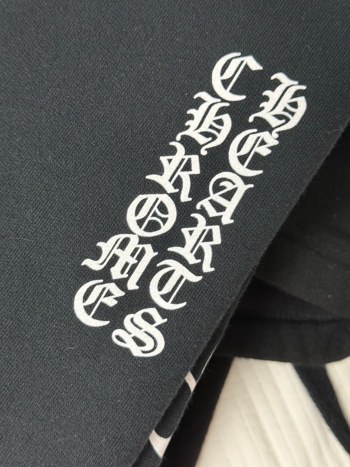 크롬하츠 버티컬 롱 플리스 집업 후드 블랙 L사이즈 시착만한 새상품 상품이미지5