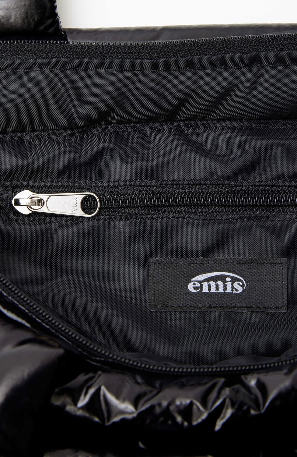 emis 이미스 글로시 패딩 호보백 블랙 상품이미지3