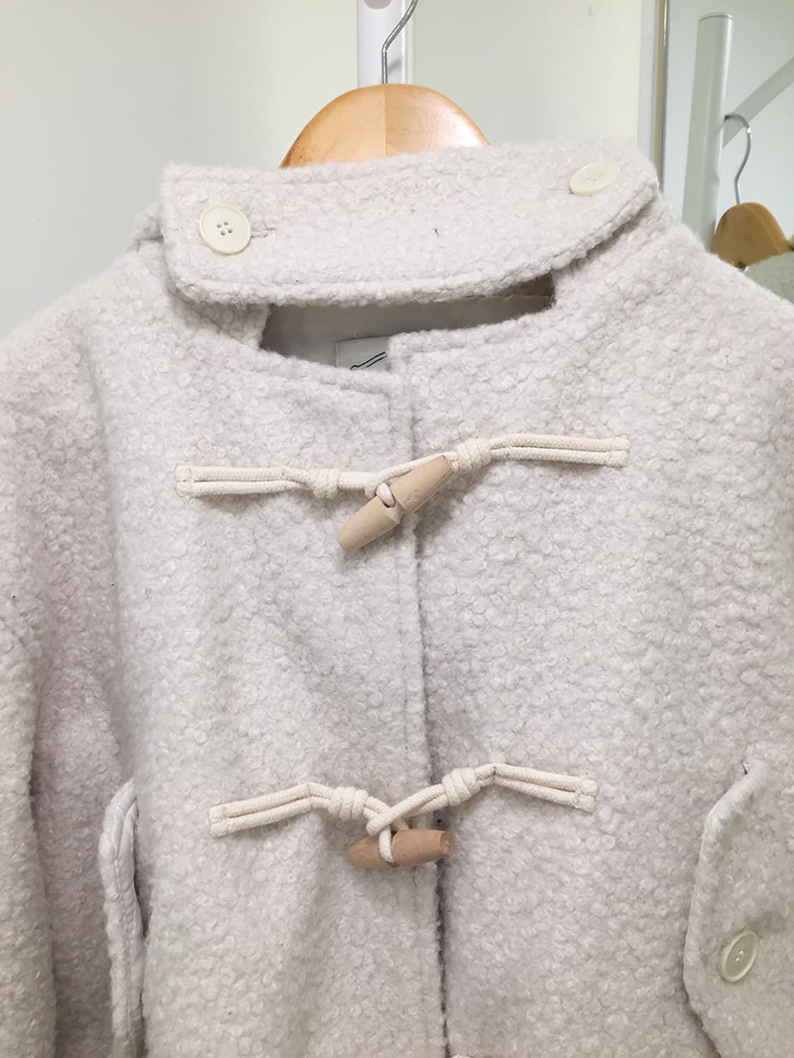 여성 빈티지 오버핏 더플 토글 자켓 100 상품이미지3