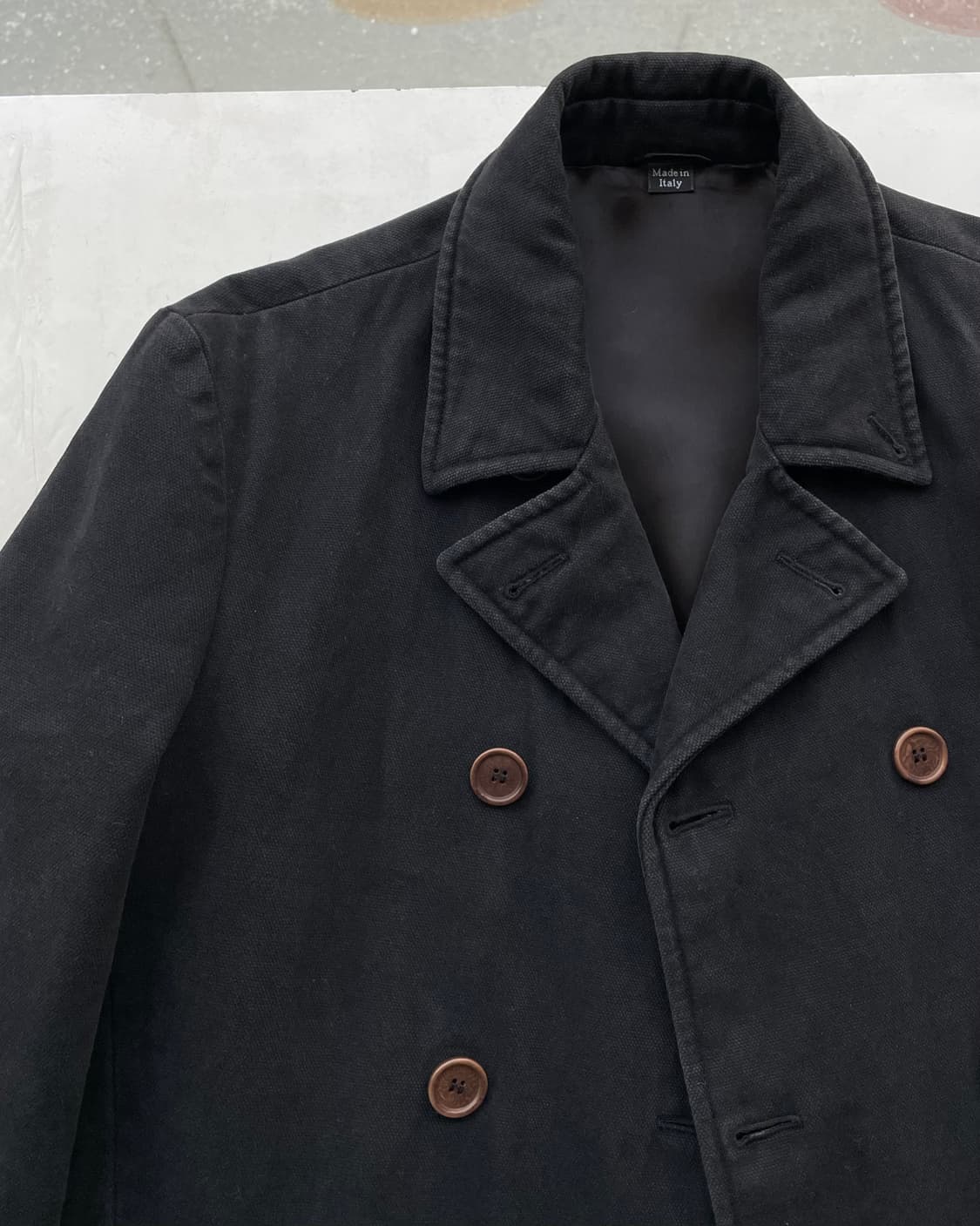 90s Helmut Lang Canvas Peacoat 헬무트 랭 코트 상품이미지4