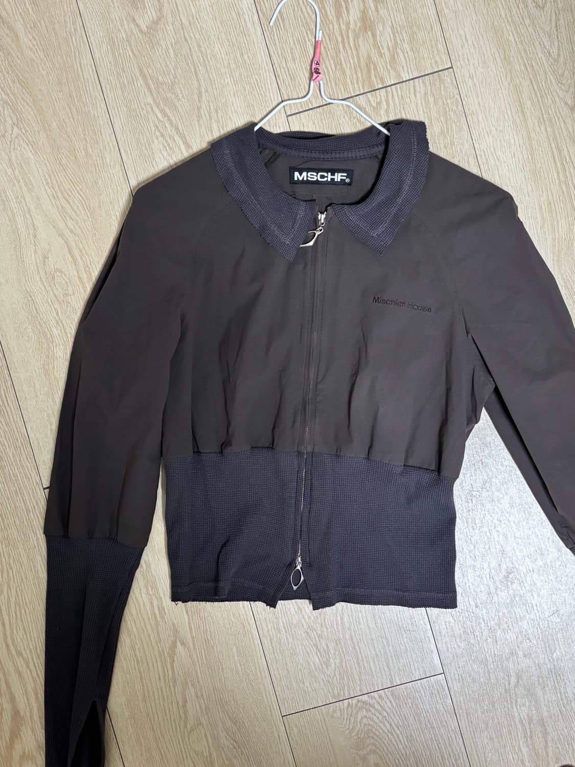 미스치프 라이트웨이트 와플집업 브라운 S 상품이미지2