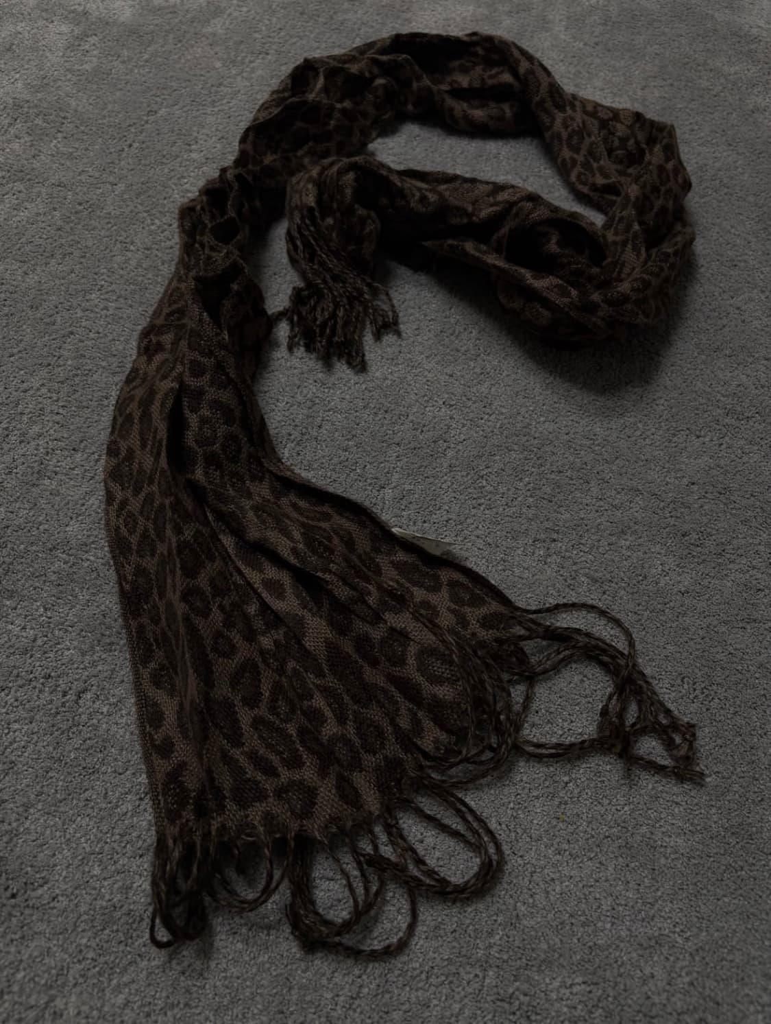 Vintage v-kei punk leopard muffler 상품이미지2
