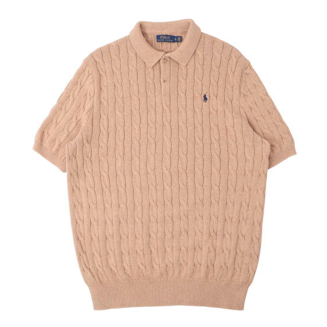 폴로 랄프로렌 베이지 케이블 버튼업 니트 상품이미지1