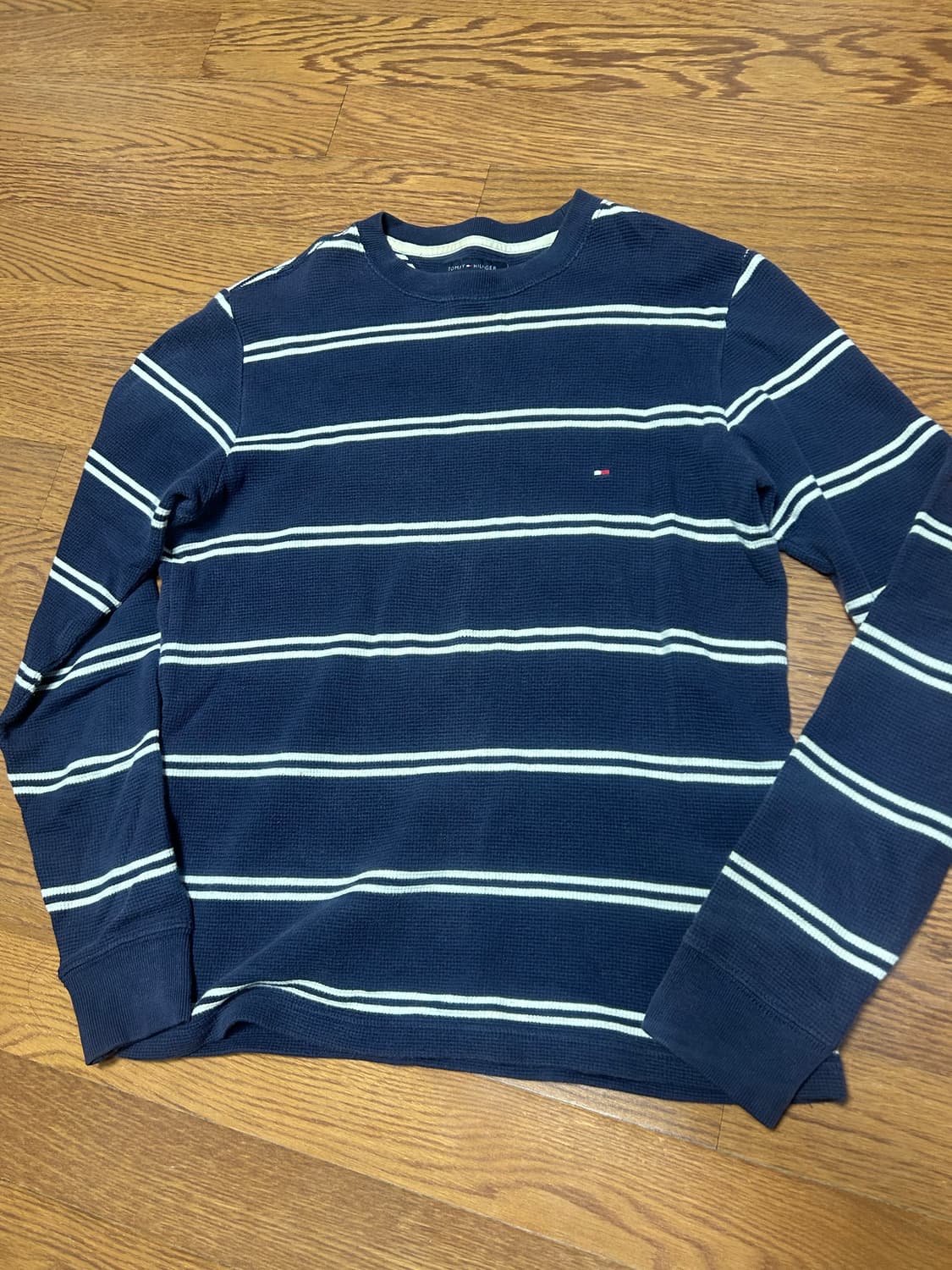 타미힐피거 니트 슬리브 와플티 상품이미지1