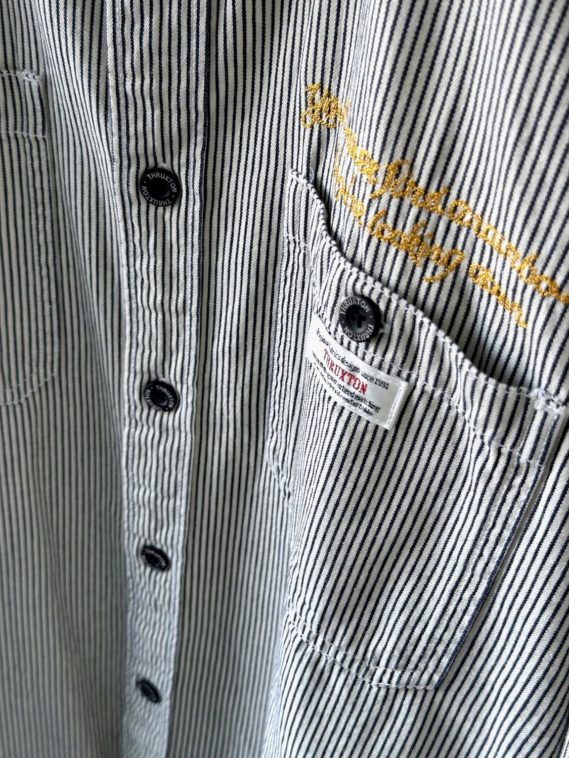 Cotton design stripe work shirt 상품이미지3